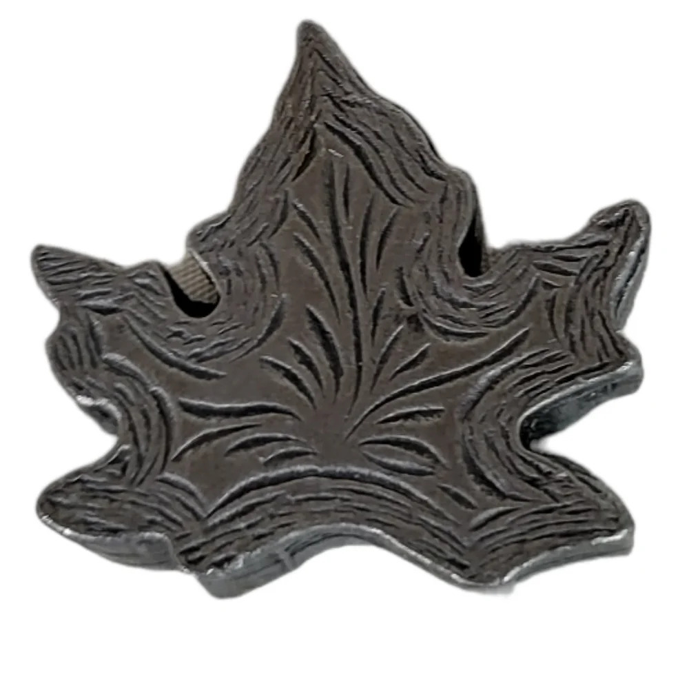 Vintage Torino Pewter Maple Leaf Jewelry trinket Box( Tray